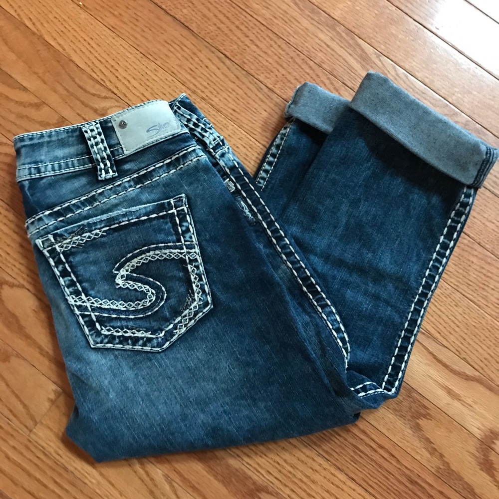 Silver mid capris